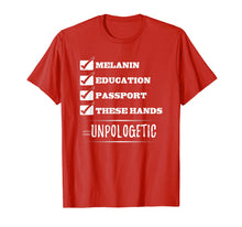 Load image into Gallery viewer, Melanin Education Passport These Hands Black People T Shirt
