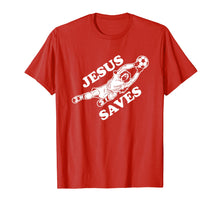 Load image into Gallery viewer, Jesus Saves Soccer Goalie t-shirt
