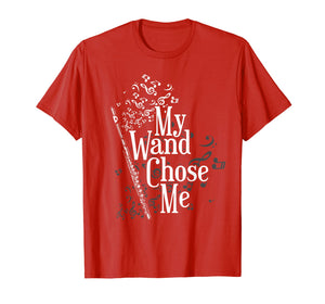 Flute T-Shirt My Wand Chose Me Flutist Gifts Music
