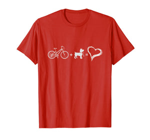 Bike Plus Dog Equals Love For Biking and Dog Lovers Tee