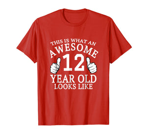 Kids 12th Birthday Tshirt 12 Year old Girls Boys Look Like