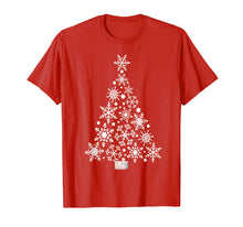 Load image into Gallery viewer, Winter Snowflake White Christmas Tree T-shirt
