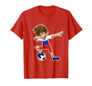 Dabbing Soccer Boy Russia Shirt, Russian Flag Jersey