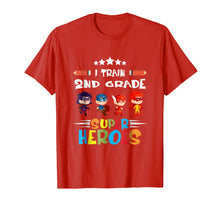Load image into Gallery viewer, I Train 2nd Grade Super Heroes Teacher Team Gift T Shirt
