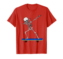 Load image into Gallery viewer, Skeleton DAB on Skateboard Tee Gift idea for Skater &amp; Sporty
