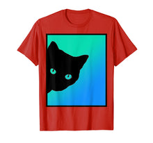 Load image into Gallery viewer, Black Cat Blue Green T Shirt Designed By Cats Made Better
