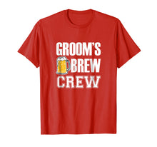 Load image into Gallery viewer, Mens Groom's Brew Crew Funny Groomsmen Bachelor Party Shirt
