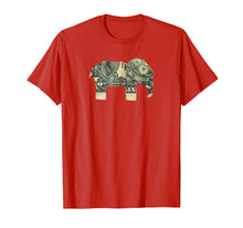 Load image into Gallery viewer, Dollar Bill Origami Elephant T-Shirt-Good Luck Shirt
