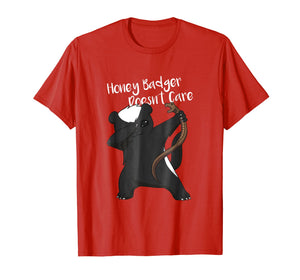 Honey Badger Doesn't Care Funny Animal Dabbing T Shirt