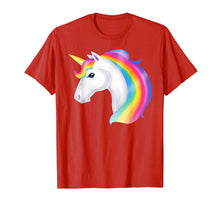 Load image into Gallery viewer, Magical White Unicorn Lovely Rainbow Mane T-Shirt
