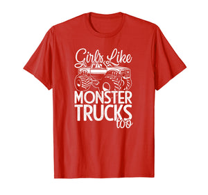 Girls Monster Truck T-Shirt for Mom and Daughter Jam Fans