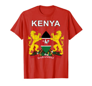Kenya Emblem Cultural Background T-shirt