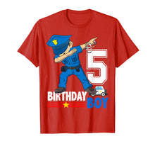 Load image into Gallery viewer, Kids 5 Years Old Police Birthday Shirt Officer Cop Car 5th
