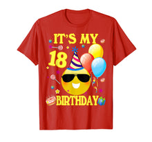 Load image into Gallery viewer, 18th Emoji It's My Birthday Shirt 18 Years Old Gifts A2
