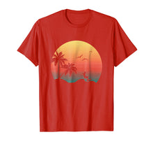 Load image into Gallery viewer, Summer Sunset Graphic Icon Surfer Ocean Palm Trees T-Shirt
