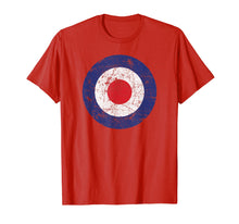 Load image into Gallery viewer, Distressed Target Bullseye British RAF Roundel T-Shirt
