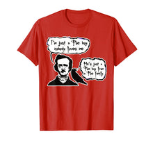 Load image into Gallery viewer, BOHEMIAN POE, Edgar Allan Poe, RAVEN, T-SHIRT, LYRIC PARODY
