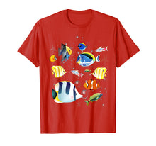 Load image into Gallery viewer, Tropical fish aquarium under ocean t-shirt
