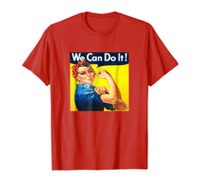 Load image into Gallery viewer, Women's Rosie The Riveter We Can Do It Retro WW2 Tee T-Shirt
