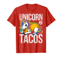 Load image into Gallery viewer, Unicorn &amp; Tacos T Shirt Girls Kids Women Rainbow Taco Squad
