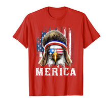 Load image into Gallery viewer, Merica Eagle Mullet Shirt 4th of July American Flag Shirt
