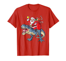 Load image into Gallery viewer, Dinosaur Christmas Shirt Boys Santa T rex Kids Xmas Gifts
