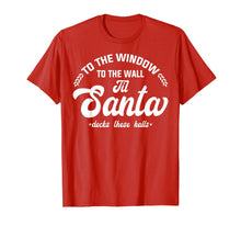 Load image into Gallery viewer, Window Wall Santa Deck Halls T-Shirt
