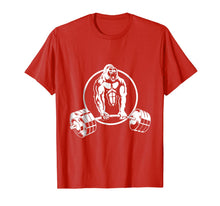 Load image into Gallery viewer, Gorilla Strength Weight lifter Gym T Shirt Body Builder Tee
