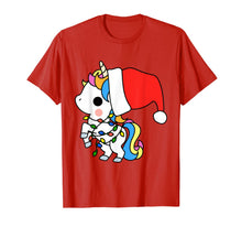 Load image into Gallery viewer, Unicorn Christmas Shirt Girls Women Xmas Gifts Cute Kawaii T-Shirt
