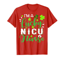 Load image into Gallery viewer, I'm a Lucky NICU Nurse Shamrock Top Hat St Patrick's Day T-Shirt-218498

