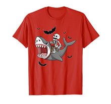 Load image into Gallery viewer, Skeleton Riding Shark Funny Halloween Boys Girls Kids T-Shirt
