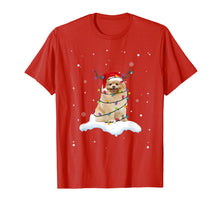 Load image into Gallery viewer, Pomeranian With Santa Hat Christmas Lights Reindeer Gift T-Shirt-2044121
