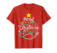 Load image into Gallery viewer, Merry Christmas Nurse Doctor Life Medical Stethoscope Gift T-Shirt
