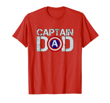 Load image into Gallery viewer, Mens Dad&#39;s Birthday Captain Dad Superhero T-Shirt
