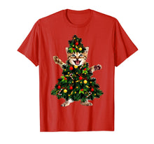 Load image into Gallery viewer, Santa Maine Coon Cat Christmas Tree Light Funny Xmas Cat T-Shirt
