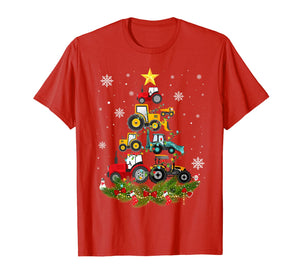 Tractor Christmas Tree gift Holiday Tractor funny xmas Gift T-Shirt