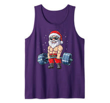 Load image into Gallery viewer, Santa Weightlifting Christmas Fitness Gym Deadlift Xmas Men Tank Top
