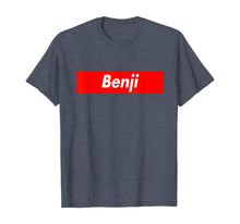 Load image into Gallery viewer, Benji Name Red Box Logo Family Reunion Funny T-Shirt
