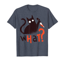 Load image into Gallery viewer, Funny Killer Cat With Knife Halloween Costume Men Women Gift T-Shirt
