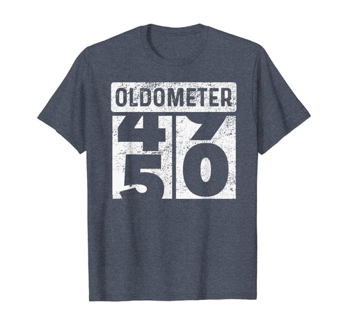 Oldometer Odometer Funny 50th Birthday Gift 50 yrs Old Joke T-Shirt