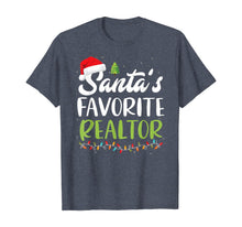Load image into Gallery viewer, Funny Santa's Favorite Realtor Christmas Santa Hat Light  T-Shirt
