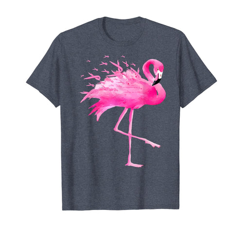 Flamingo Pink Ribbon Breast cancer Awareness Gift shirt