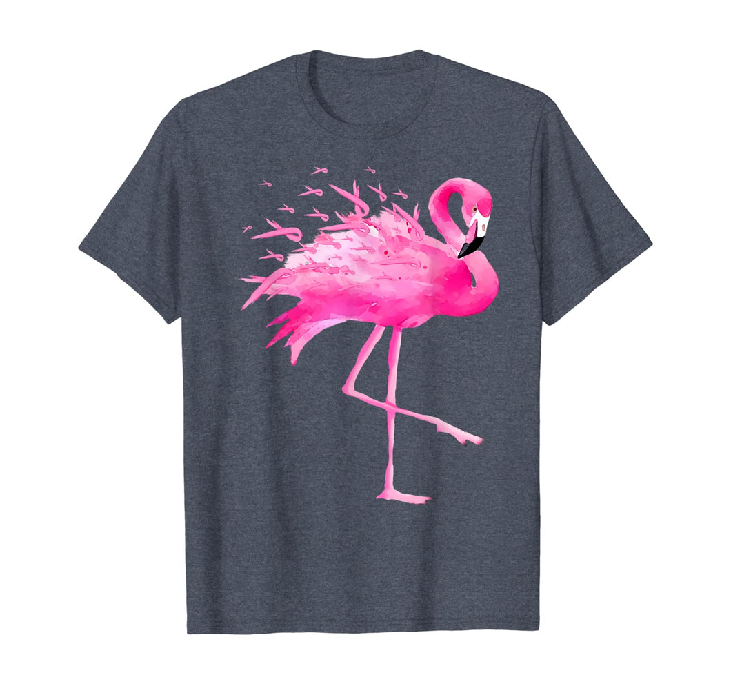 Flamingo Pink Ribbon Breast cancer Awareness Gift shirt