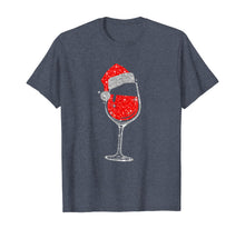 Load image into Gallery viewer, Wine Glasses Santa Hat Christmas Tee Funny Wine Lover Gifts T-Shirt
