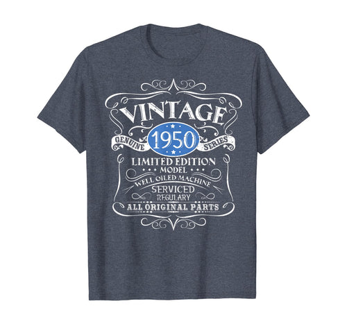 Vintage 1950 70th Birthday All Original Parts Gift T-Shirt-78207