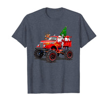 Load image into Gallery viewer, Monster Red Truck With Santa, Christmas Tree, Reindeer T-Shirt
