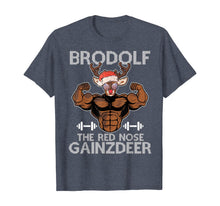 Load image into Gallery viewer, Brodolf The Red Nose Gainzdeer Tee Merry Liftmas Christmas T-Shirt

