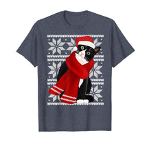 Load image into Gallery viewer, Ugly Christmas Black Cat Santa Hat Scarf Holiday Cute Gift T-Shirt
