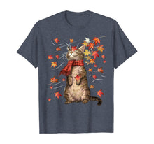 Load image into Gallery viewer, Funny Cat Leaf Fall Hello Autumn Funny Cat Kitten Lover Gift T-Shirt
