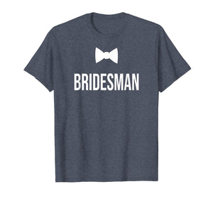 Mens Bowtie Image Silhouette Bridesman T-Shirt for Men